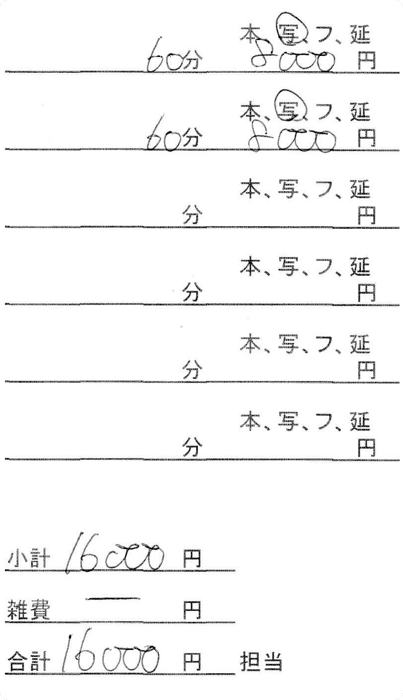 新人女性A子さん、勤務時間3時間の場合